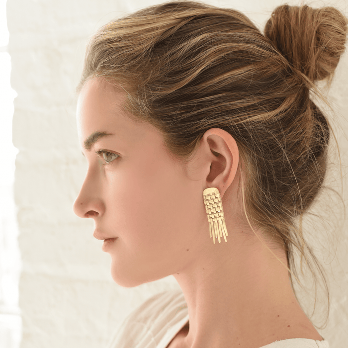 8.6.4 SHOP Large Brass Stud Earrings