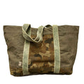 Vintage Addiction Bag Large Recycled Tent Tote with Camouflage
