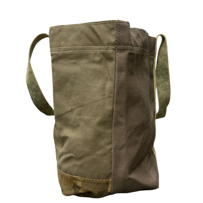 Vintage Addiction Bag Large Recycled Tent Tote with Camouflage