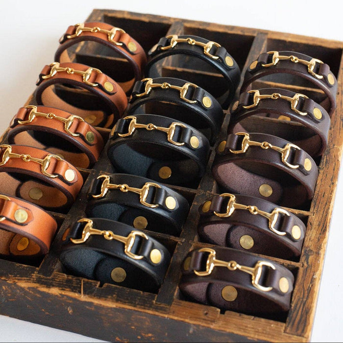 Millstream Home Jewelry Leather Horse Bit Bracelet
