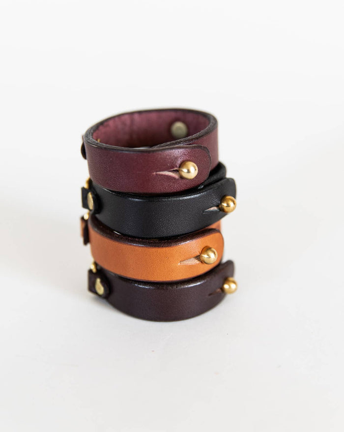 Millstream Home SHOP Leather Horse Bit Bracelet
