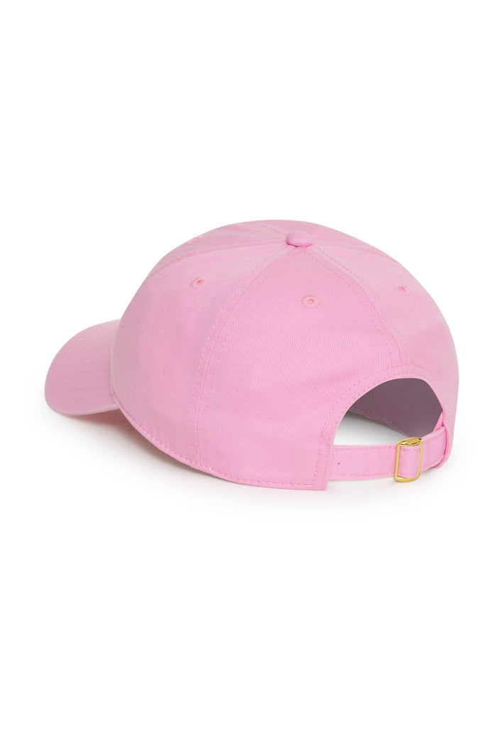 Pink baseball cap on a white background