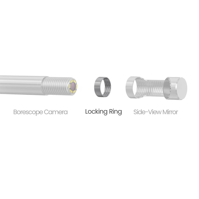Black lock rings for NTG rifle borescopes, 3-piece set