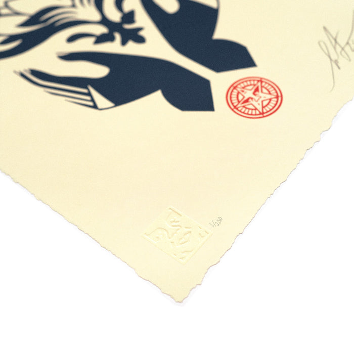 Lotus Hands - Red - Letterpress