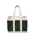 ShoreBags Natural with Hunter Green ShoreBags - Multi-Pocket Canvas ToteCraft Bag Medium