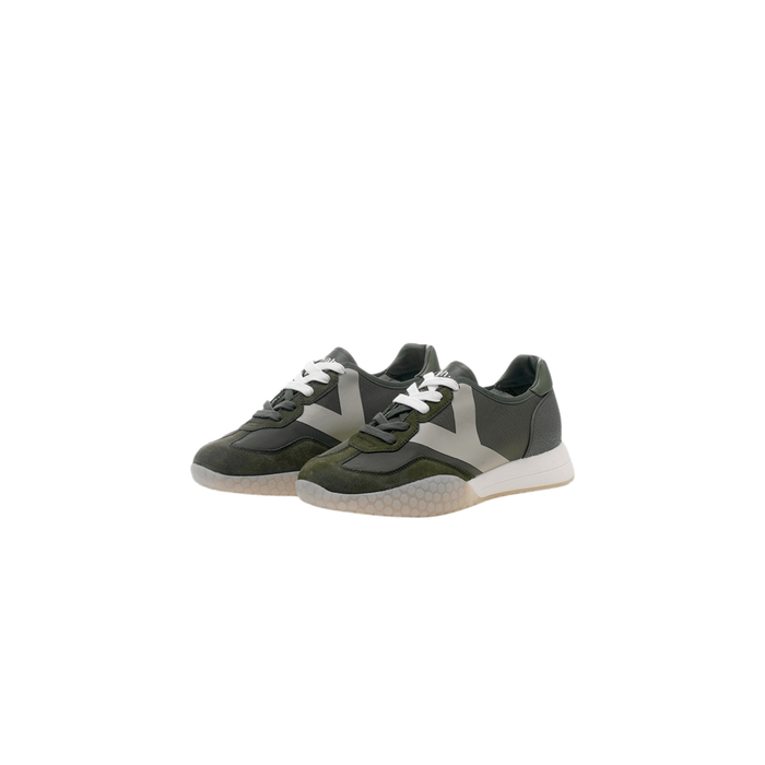 Keh-Noo SHOP Men's KM 9753 Sneakers, Military/Sand