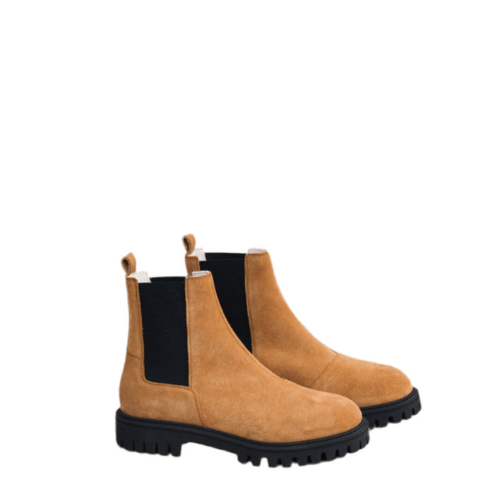 Beaumont Organic Shoes UK 4/US 6 Milan-Kate Suede Boot in Caramel