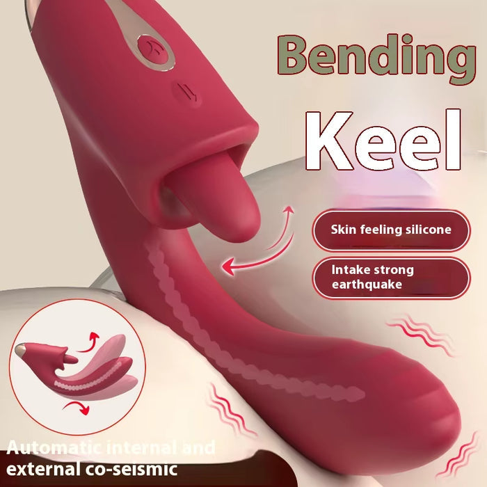 Modern Style Point Vibrator Adult Sex Toy for Female Masturbation Tongue Licking Massage Stick