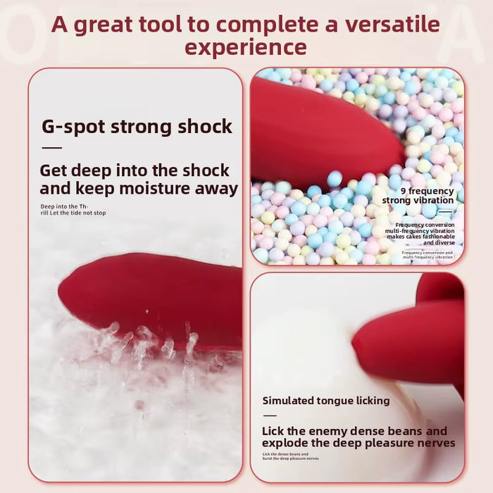 Modern Style Point Vibrator Adult Sex Toy for Female Masturbation Tongue Licking Massage Stick