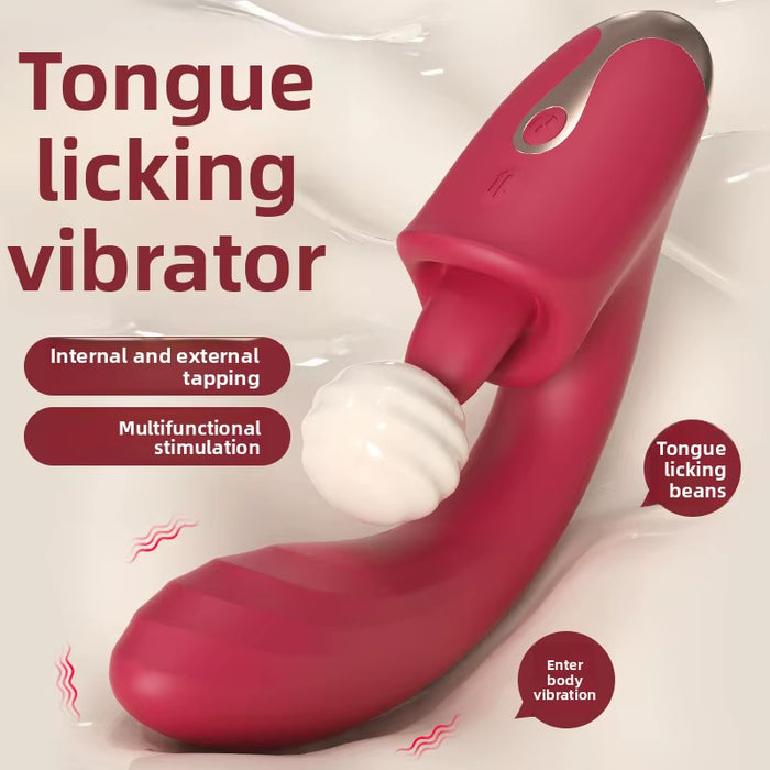 Modern Style Point Vibrator Adult Sex Toy for Female Masturbation Tongue Licking Massage Stick