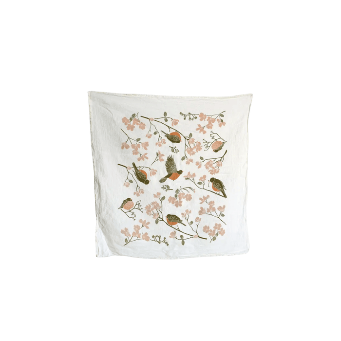 June & December SHOP Morning Robins Tea Towel