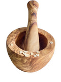 Scents and Feel Small Mortar and Pestle, Olive Wood