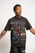 Multi Color T-Shirt (Boxy Fit)- Black