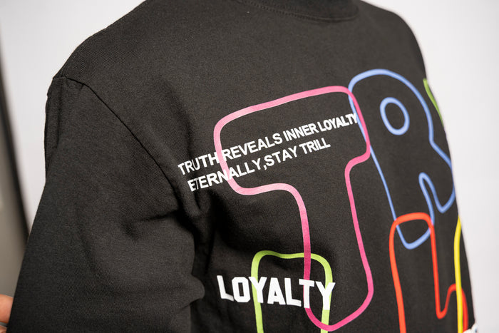 Multi Color T-Shirt (Boxy Fit)- Black