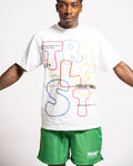 Multi Color T-Shirt (Boxy Fit)- White