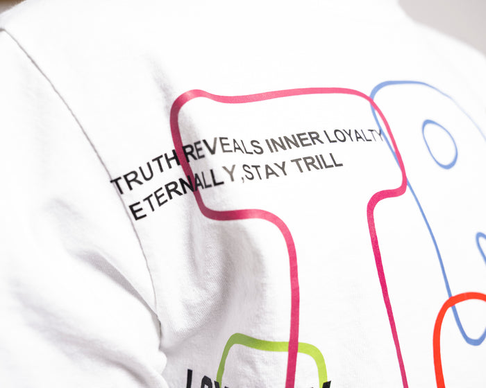 Multi Color T-Shirt (Boxy Fit)- White