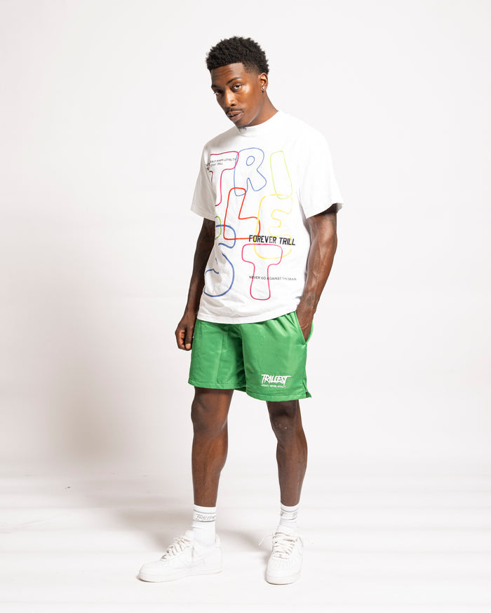 Multi Color T-Shirt (Boxy Fit)- White