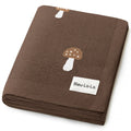 Bleu La La Baby Blanket Mocha Mushroom Swaddling Blanket