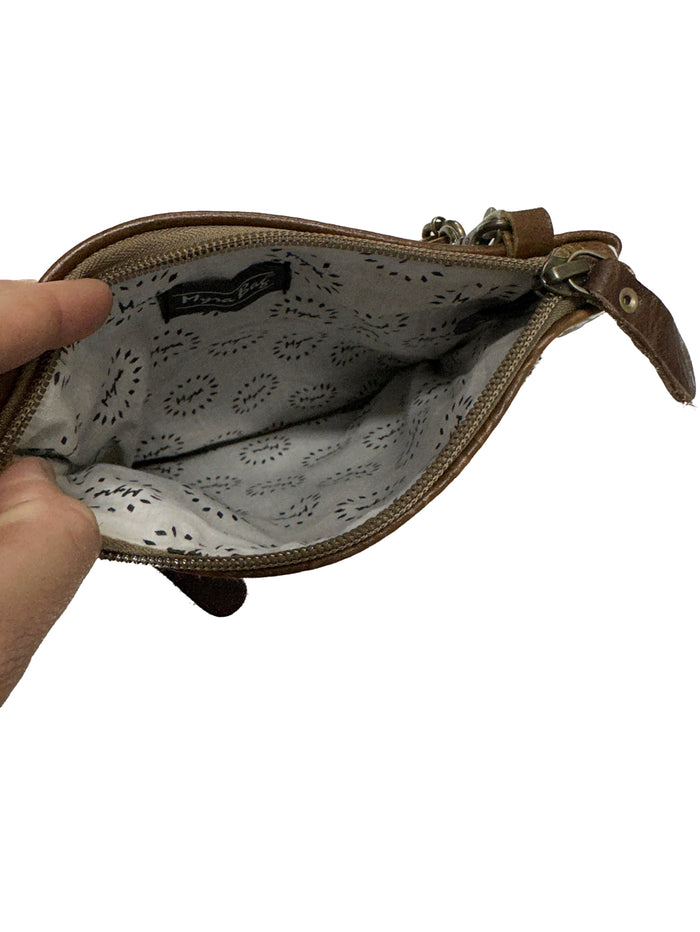 Myra Bag Crossbody Bag Leather Crossbody Purse Cheetah Print with Hairon Small