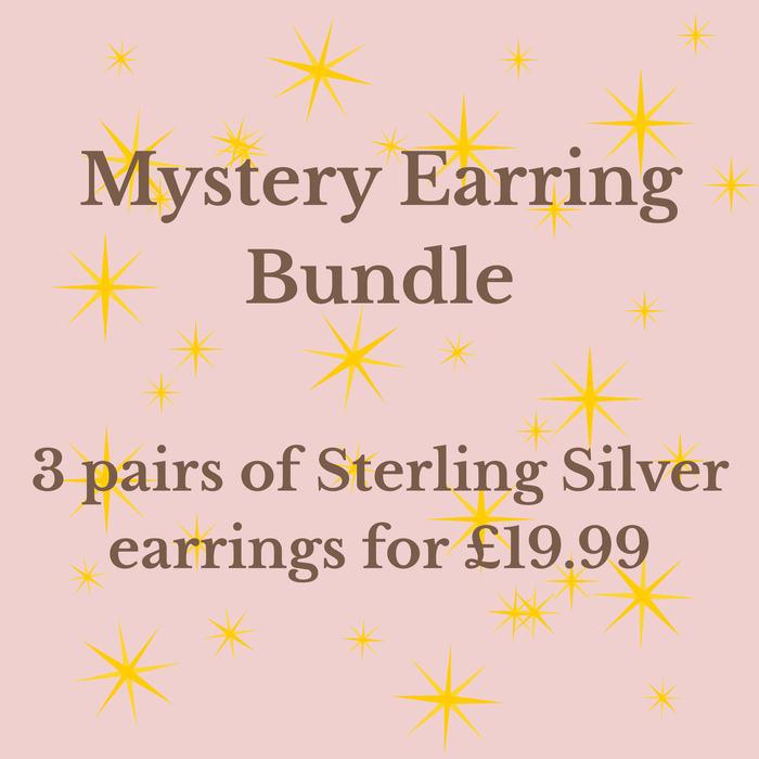 Sterling silver earring mystery bundle – three pairs of surprise earrings for £19.99