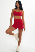 Red biker short