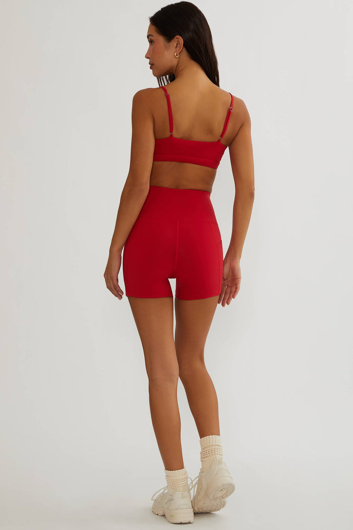 Red biker short