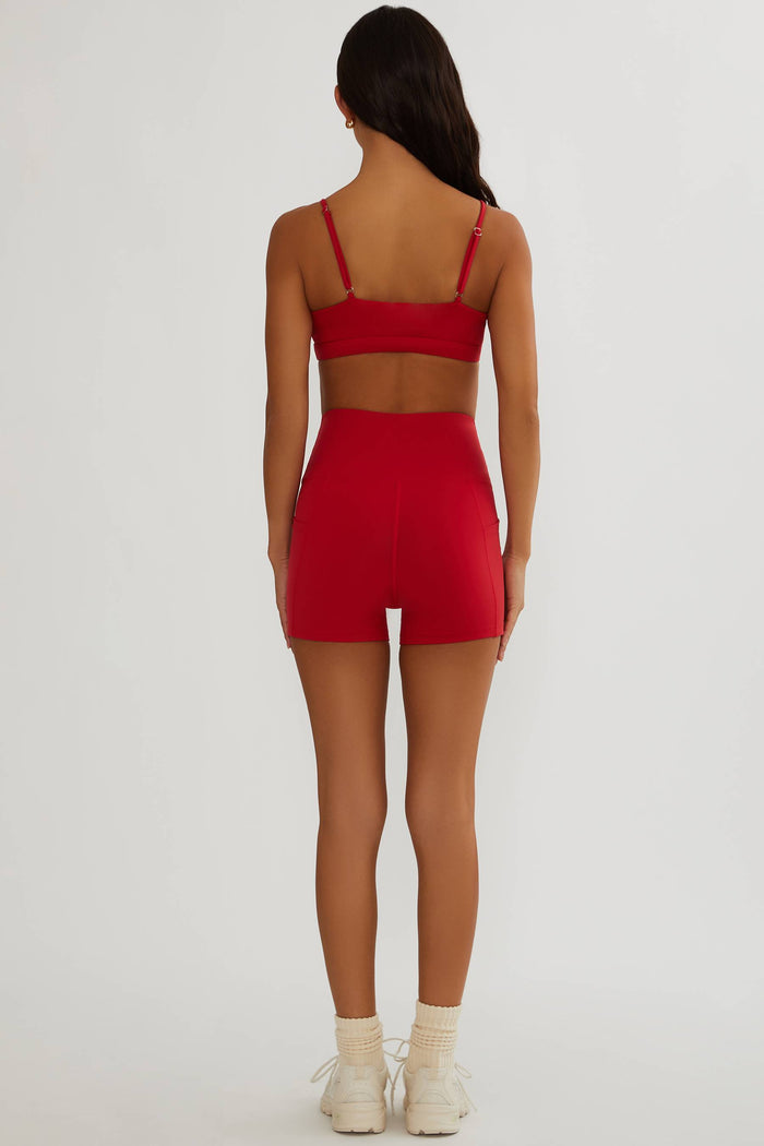 Red biker short
