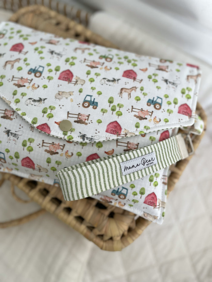 Nappy Wallet & Tractor Moccasin Set | Farm Days
