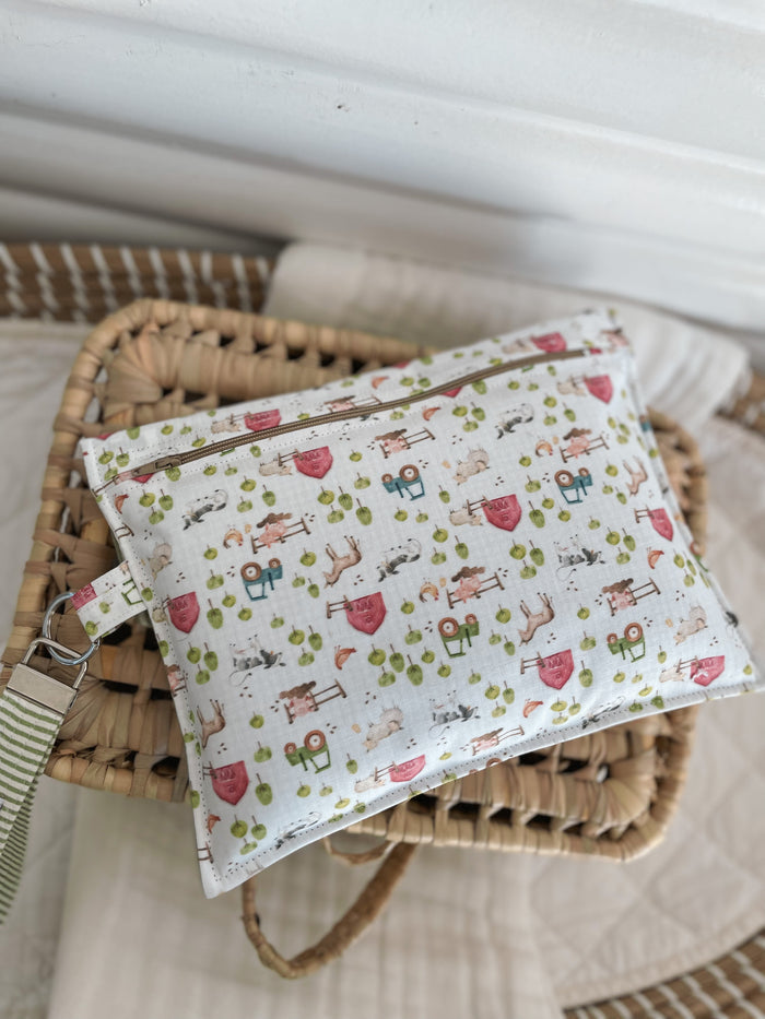 Nappy Wallet & Tractor Moccasin Set | Farm Days