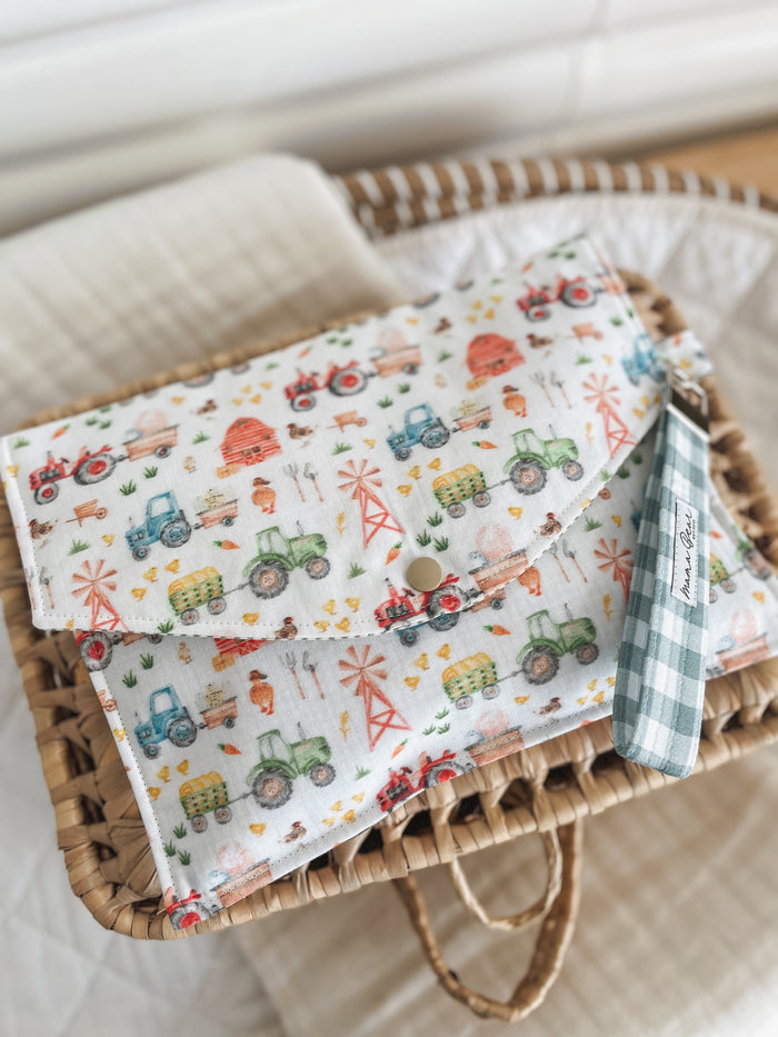 Nappy Wallet (with Zip Pocket) - Farmer