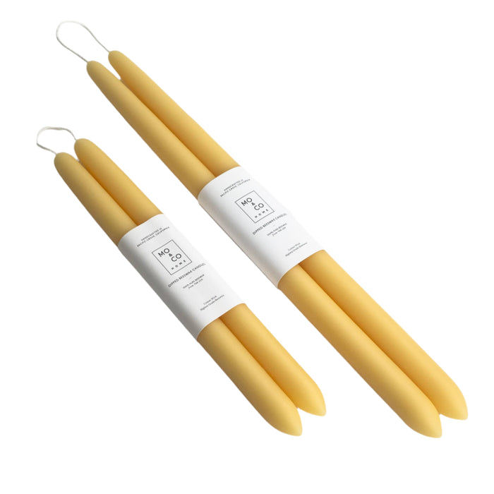 Mo&Co Home 14 Inches Mo&Co Home - 10" & 14" - 100% Beeswax Dipped Candles | Natural Gold