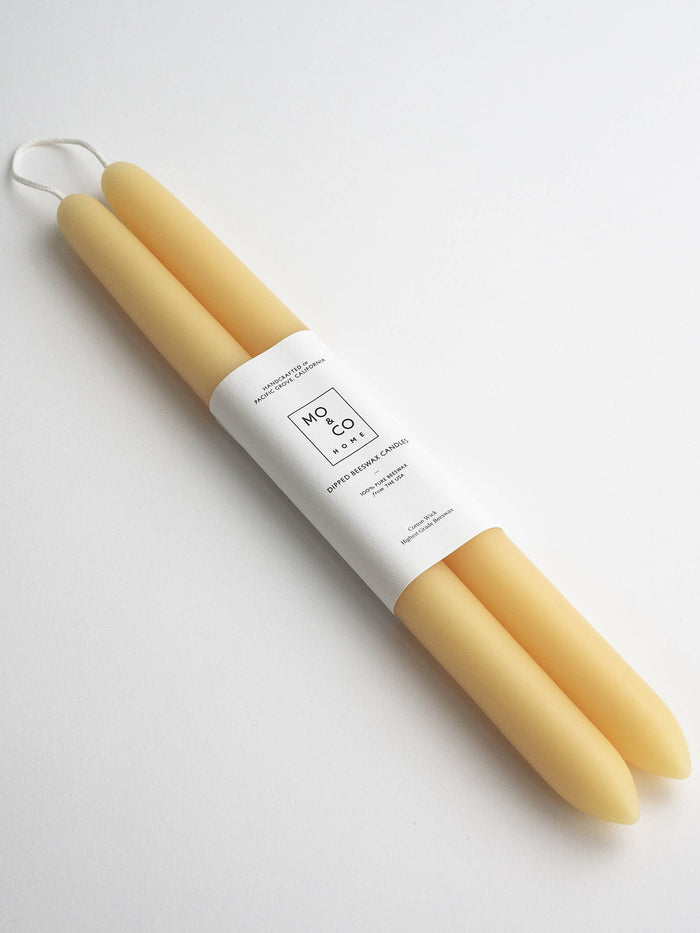 Mo&Co Home Mo&Co Home - 10" & 14" - 100% Beeswax Dipped Candles | Natural Gold
