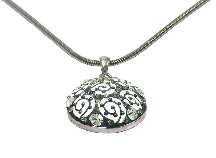 Necklace Chain and Pendant  Rhodium Plated Snake Design Chain with Extension #AR85010-4