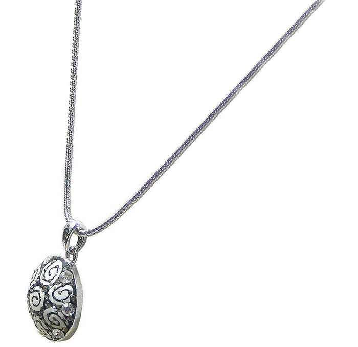 Necklace Chain and Pendant  Rhodium Plated Snake Design Chain with Extension #AR85010-4
