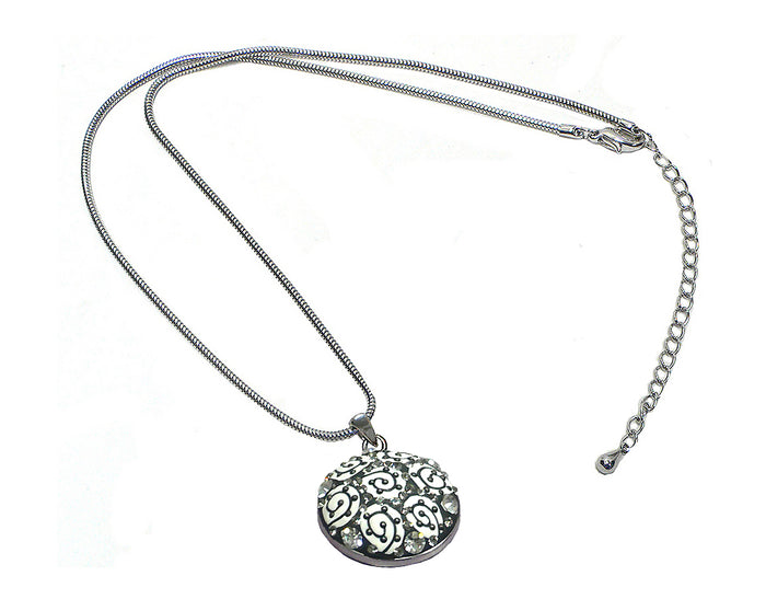 Necklace Chain and Pendant  Rhodium Plated Snake Design Chain with Extension #AR85010-4