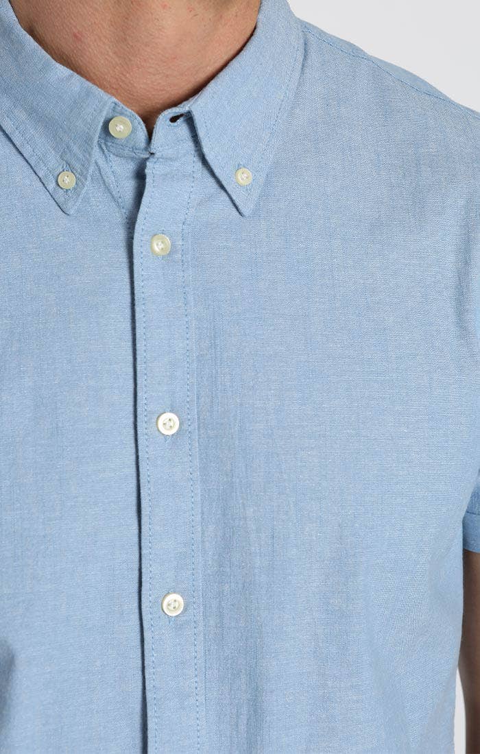 JACHS JACHS - Beige Noho Short Sleeve Chambray Shirt