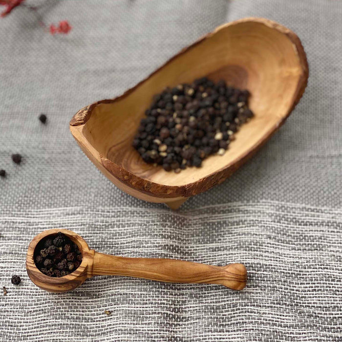 Scents and Feel Kitchenware Salt Spoon 4" Olive Wood
