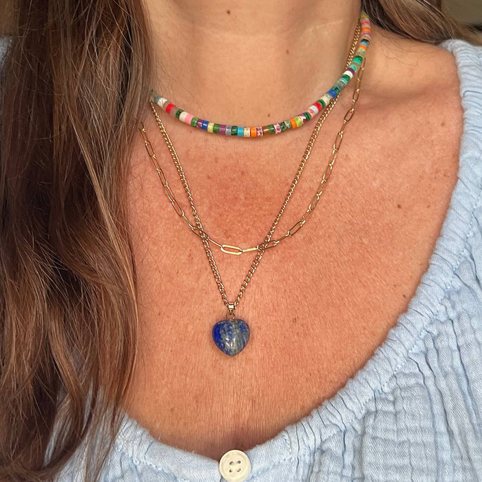 Libby & Smee Libby & Smee - ON THE ROCKS Gemstone Beaded Choker Necklace