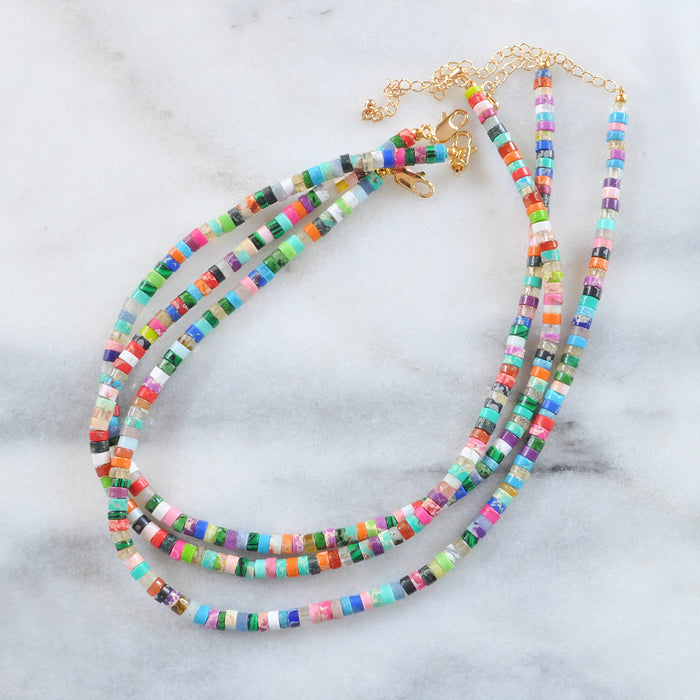 Libby & Smee Libby & Smee - ON THE ROCKS Gemstone Beaded Choker Necklace