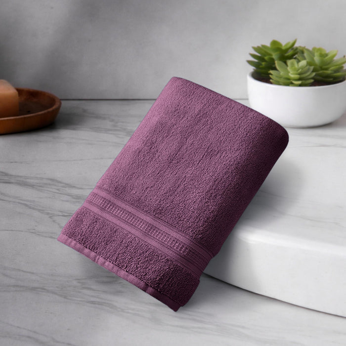 Opulent 100% Cotton Bath Towel, 550 GSM, Solid, Dark Violet