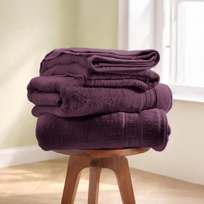Opulent 100% Cotton Bath Towel, 550 GSM, Solid, Dark Violet