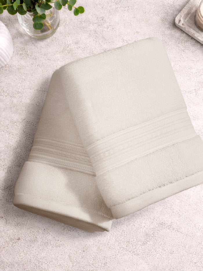 Opulent 100% Cotton Hand Towel, 550 GSM, Solid, Light Yellow
