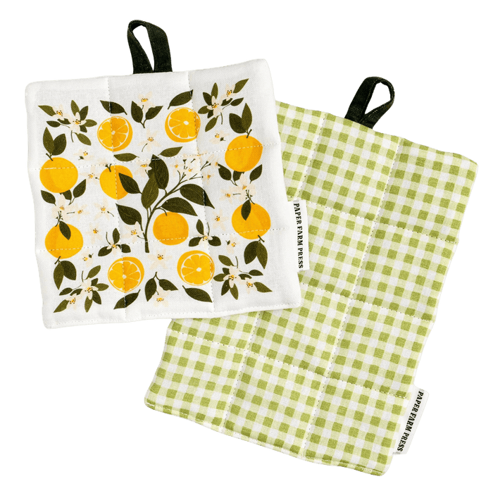 Paper Farm Press Paper Farm Press - Orange Orchard Pot Holder Set