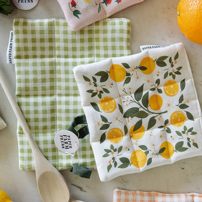 Paper Farm Press Paper Farm Press - Orange Orchard Pot Holder Set