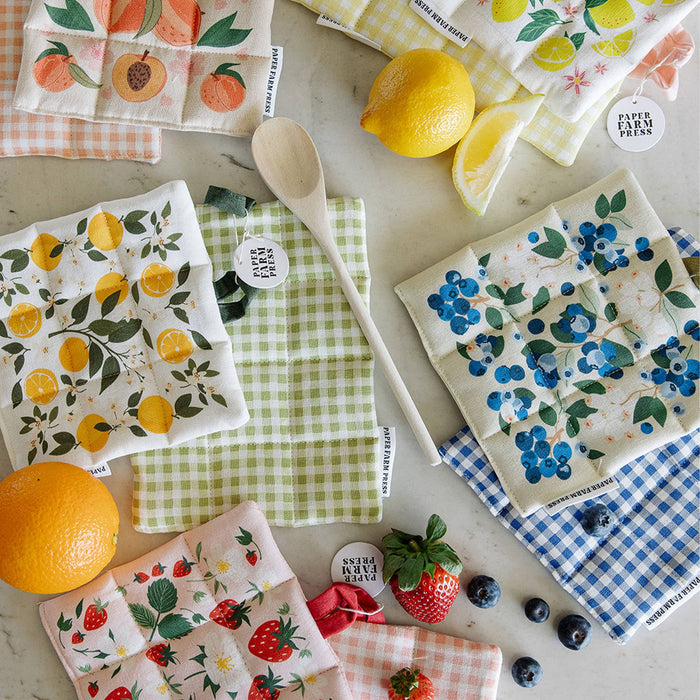 Paper Farm Press Paper Farm Press - Orange Orchard Pot Holder Set
