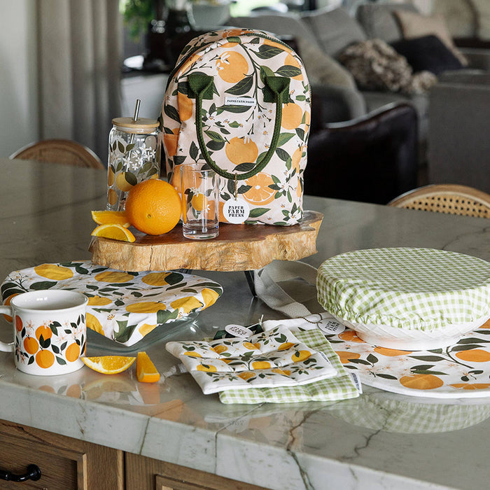 Paper Farm Press Paper Farm Press - Orange Orchard Pot Holder Set