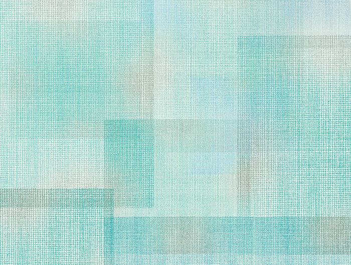 Organic Cotton Double Quilt, 180 TC, Geometric, Light Blue