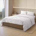 Orion 100% Cotton Double Quilt, 400 TC, Solid, White