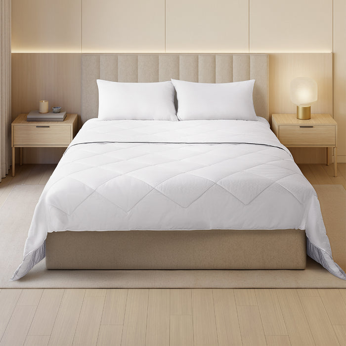 Orion 100% Cotton Double Quilt, 400 TC, Solid, White
