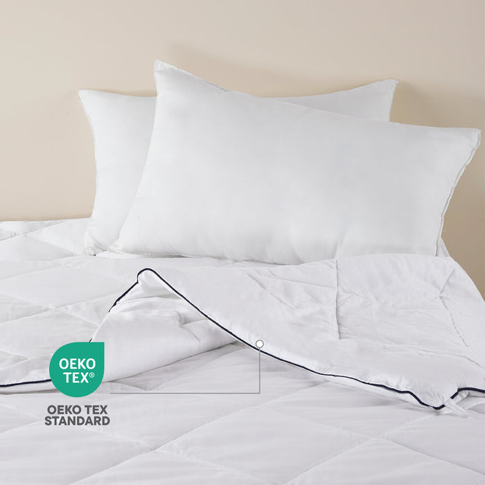 Orion 100% Cotton Double Quilt, 400 TC, Solid, White